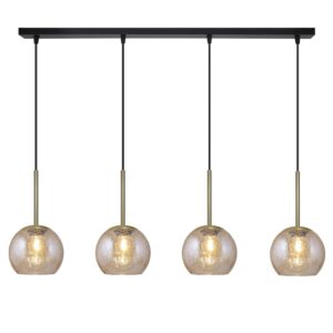 REGLETA 4L.CACELA NEGRO-AMBAR 4 X 40W E-14