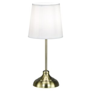 SOBREMESA BOLTON  CUERO/BLANCO 1 X 40W E-14