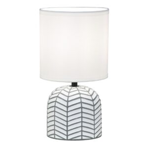 SOBREMESA DARREN BLANCO/GRIS 1 X 40W E-14