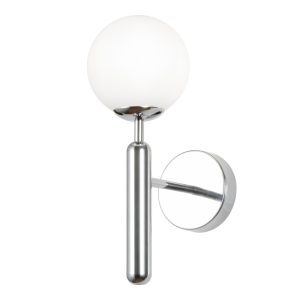 APLIQUE FICUS CROMO BOLA OPAL 1 X 28W G-9