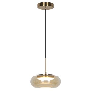 COLGANTE CITÉ ORO-AMBAR LED 9W 500LM 3000K