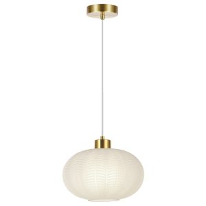 COLGANTE NAWA LATÓN-OPAL 1 X 60W E-27