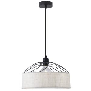 COLGANTE PRISON LINO TOSTADO 1 X 60W E-27