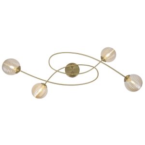 PLAFON 4L ROCHE LATON - AMBAR 4 X 30W G9