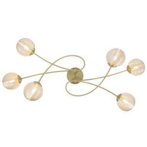 PLAFON 6L ROCHE LATON - AMBAR 6 X 30W G9