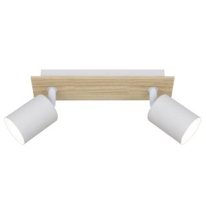 REGLETA 2L SMIT BLANCO-MADERA 2 X 50W GU-10