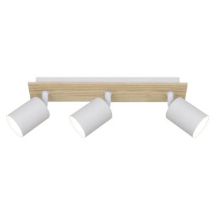 REGLETA 3L SMIT BLANCO-MADERA 3 X 50W GU-10