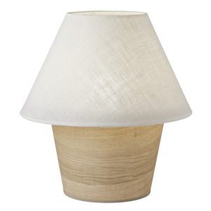 SOBREMESA CARLO BEIGE/MADERA 1 X 60W E-27