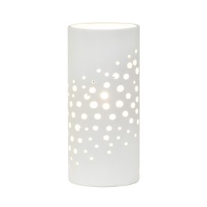 SOBREMESA CERAMICA LAVA BLANCO 1 X 40W E-14