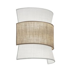 APLIQUE SABINA MARFIL/MARRON 2 X 60W E-27