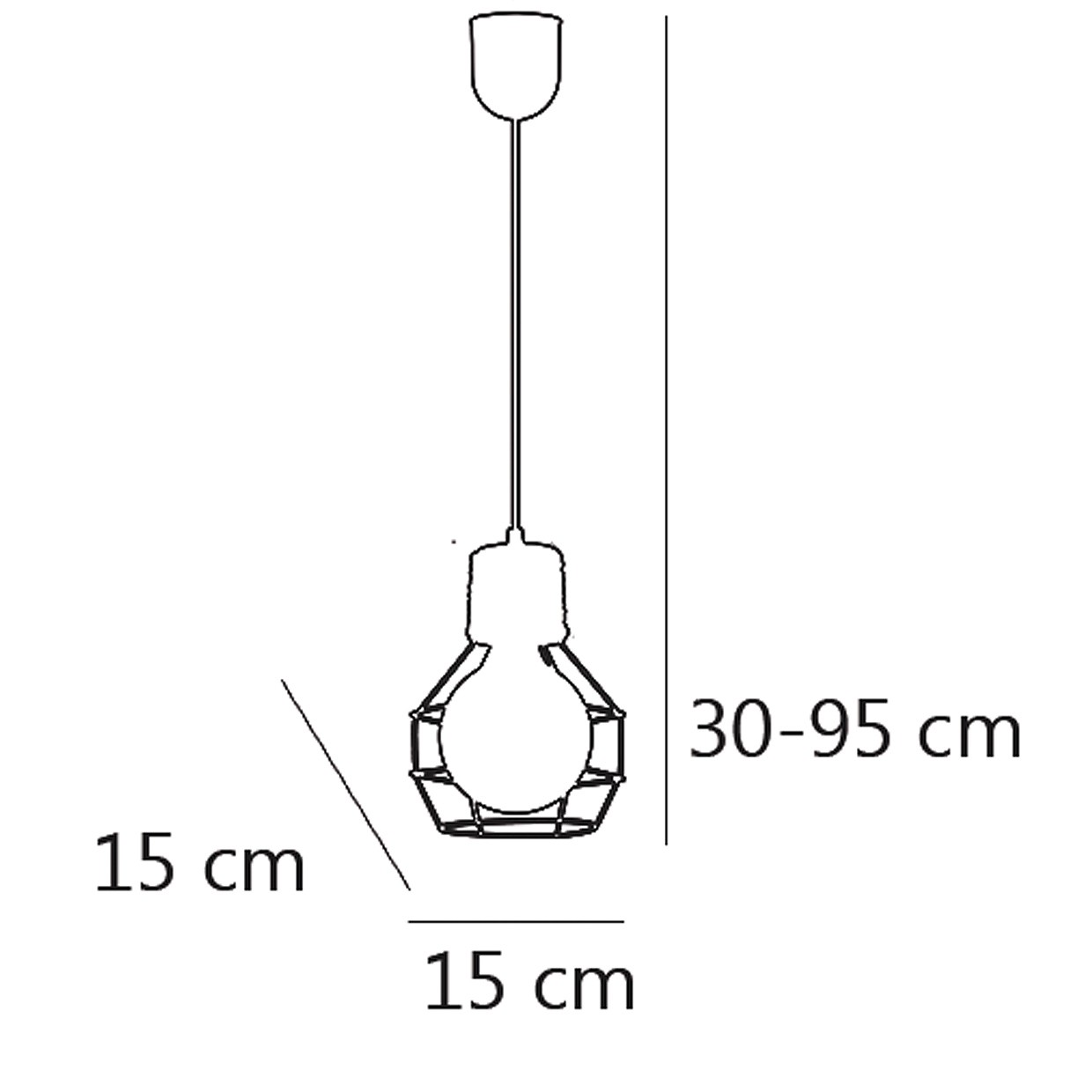 COLGANTE TRENA NEGRO 1 X 60W E-27 - Image 9